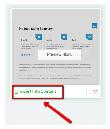 Content Block einfügen